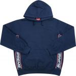 Толстовка Supreme Text Rib Hooded Sweatshirt 'Navy', синий - фото