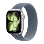 Умные часы Apple Watch Series 11 (GPS), 42 мм, Silver Aluminum Case/Anchor Blue Solo Loop - Size 2 - фото