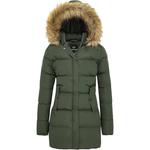 Куртка Farvalue Women's Winter Coat Thicken Puffer, темно-зеленый - фото