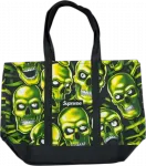 Сумка Supreme Skull Pile Denim Tote Black, черный - фото