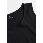 Майка H&M Regular Fit Tank, черный - фото 2