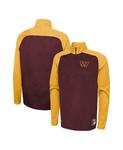 Мужская бордовая куртка washington commanders combine authentic o-line raglan half-zip jacket New Era - фото 2
