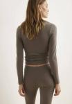 Топ Mango Long sleeved top, Marron Moyen/Brown - фото 3