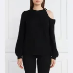 Свитер обычного кроя с добавлением шерсти Liu Jo, черный - фото