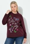 Толстовка Ulla Popken Sweatshirt, Plum/Dark Purple - фото