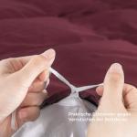 Комплект постельного белья Bedsure, 3 предмета, 200х200/80x80 см, бордовый - фото 4