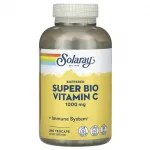 Витамин С Buffered Super Bio Vitamin C, 500 мг, 360 растительных капсул, Solaray - фото