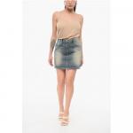 Мини-юбка из винтажного потертого денима Kenzo, синий - фото 4