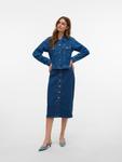 Юбка до колена Vero Moda, темно-синий деним - фото 5