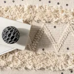 Коврик из текстурированной шерсти Chandy nuLOOM, 76x244 см, кремовый - фото 6