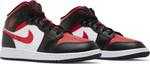 Кроссовки Air Jordan 1 Mid GS Black Fire Red, черный - фото 8