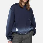 Худи с принтом Acne Studios, темно-синий - фото 5