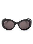 Balenciaga Eyewear солнцезащитные очки в круглой оправе, черный - фото