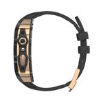 HUALIMEI Часы Protective Case Huawei Alloy Case Material 44/45mm S9/s8/s7/s6, Black case + silver button + black belt - фото 3