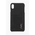Кожаный чехол для iPhone XS Saint Laurent, Black - фото