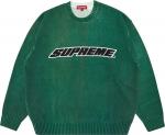 Свитер Supreme Printed Washed Sweater 'Olive', зеленый - фото