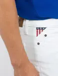 Шорты U.S. Polo Assn Slim Straight 5 Pocket Cuffed Denim, белый - фото 4