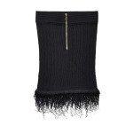 Юбка Balmain, Short High-Waist Fringed Viscose Skirt - фото 2