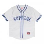 Бейсбольное джерси Supreme x Mitchell & Ness Satin, белый - фото