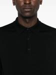 Sunspel рубашка поло из шерсти мериноса, черный - фото 5