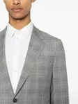 Клетчатый костюм с однобортным пиджаком Zegna, серый - фото 5