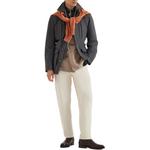 Тканевые окрашенные брюки Brunello Cucinelli, белый - фото