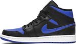 Кроссовки Air Jordan 1 Mid Black Hyper Royal, синий - фото 3