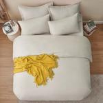 Комплект постельного белья RUIKASI, 3 предмета, 200х200/80x80, бежевый - фото 5