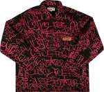 Рубашка Supreme x Comme des Garçons Shirt Printed Canvas Chore Coat 'Black', черный - фото 2