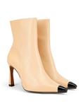 Ботильоны Leather Pointy Detail Ankle Boot 8 By Yoox, бежевый - фото 4