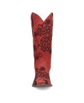 Женские кожаные сапоги в стиле вестерн Dingo, Red - фото 4