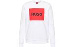 Хлопковый худи с принтом Hugo Logo HUGO BOSS, белый - фото