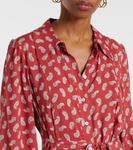 Платье-рубашка с принтом Мэддисон Rixo, Paisley Ditsy Rust - фото 4