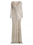 Вечернее платье с блестками Mac Duggal, серебряный (Размер US 10) - фото