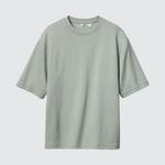 Футболка UNIQLO AIRism Cotton, зеленая - фото