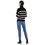 Свитер Vero Moda Saba Stripe Half Zip, черный - фото 2