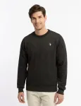 Пуловер U.S. Polo Assn Solid Peached Fleece Crew Neck, черный - фото
