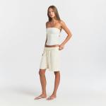 Шорты SKIMS French Terry Long, бежевый - фото 4