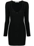 Alexander Wang платье с многослойным вырезом, черный - фото