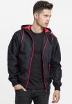 Демисезонная куртка Urban Classics CONTRAST WINDRUNNER, цвет Black/Red - фото