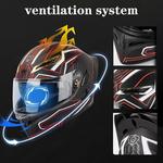 Шлем модульный Guenzo с двумя козырьками, черный / салатовый - фото 6