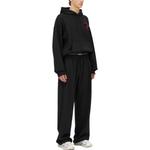 Худи с логотипом и шнурком MSGM, черный - фото 6