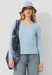 Топ с длинными рукавами Qs, Hellblau - фото