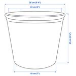 Горшок для растений IKEA, 19 см, бежевый - фото 5