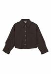 Блуза Reiss REGULAR FIT CROPPED , Chocolate Brown/Brown - фото 6