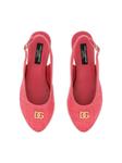 Dolce & Gabbana балетки с ремешком на пятке и логотипом, розовый - фото 4