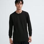Лонгслив Uniqlo Heattech Extra Warm Cotton, черный - фото