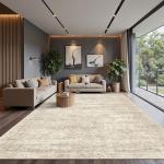 Ковер Soalmost Washable для гостиной, 427х305 см, бежевый - фото 4