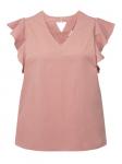 Блуза Ulla Popken ntop, розовый - фото