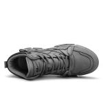 Warrior Trendy Стиль рабочей одежды Высокие ботинки Martin Унисекс, Серый (Низкий верх) - фото 6